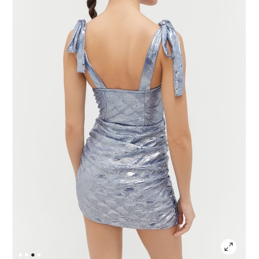 Urban Outfitters Metallic Blue Mini Dress - Picture 3 of 4
